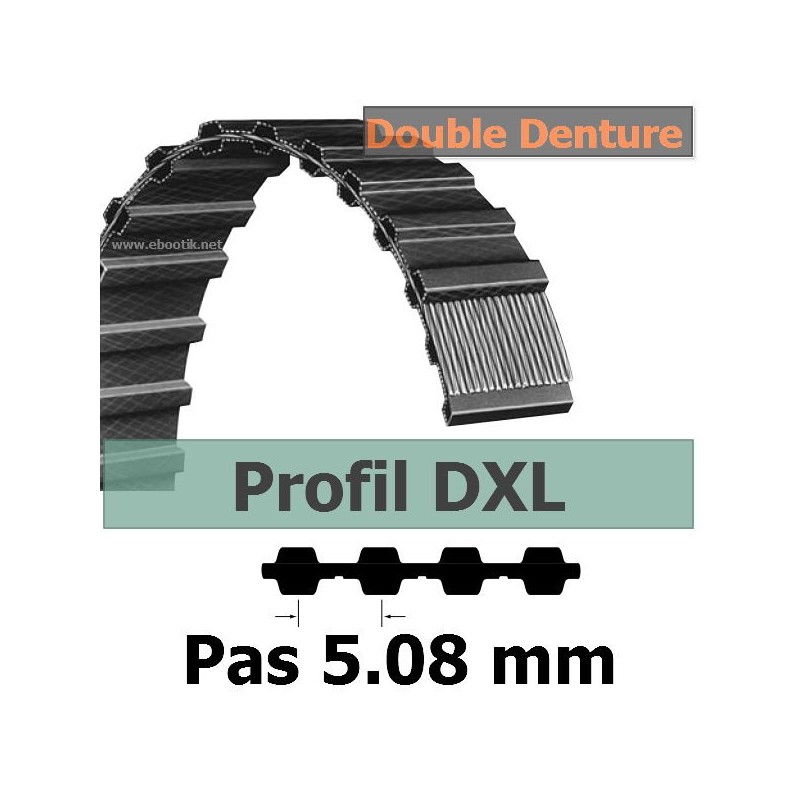 Courroie 260XL037 Double Denture Courroie 260XL037 Double Denture