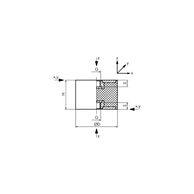 PLOT FEMELLE/FEMELLE 20x25 M6