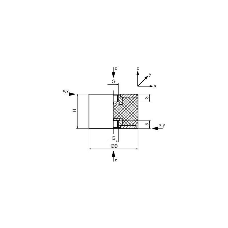 PLOT FEMELLE/FEMELLE 40x28 M10