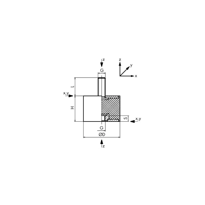 PLOT MALE/FEMELLE 25x25 M6