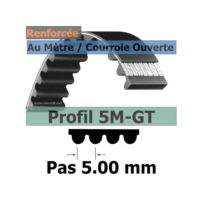 5M-GT3-15 mm Acier 5M-GT3-15 mm Acier