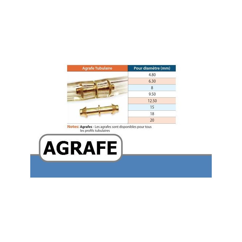Agrafe courroie creuse 5 mm