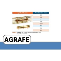 Agrafe courroie creuse 6.3 mm