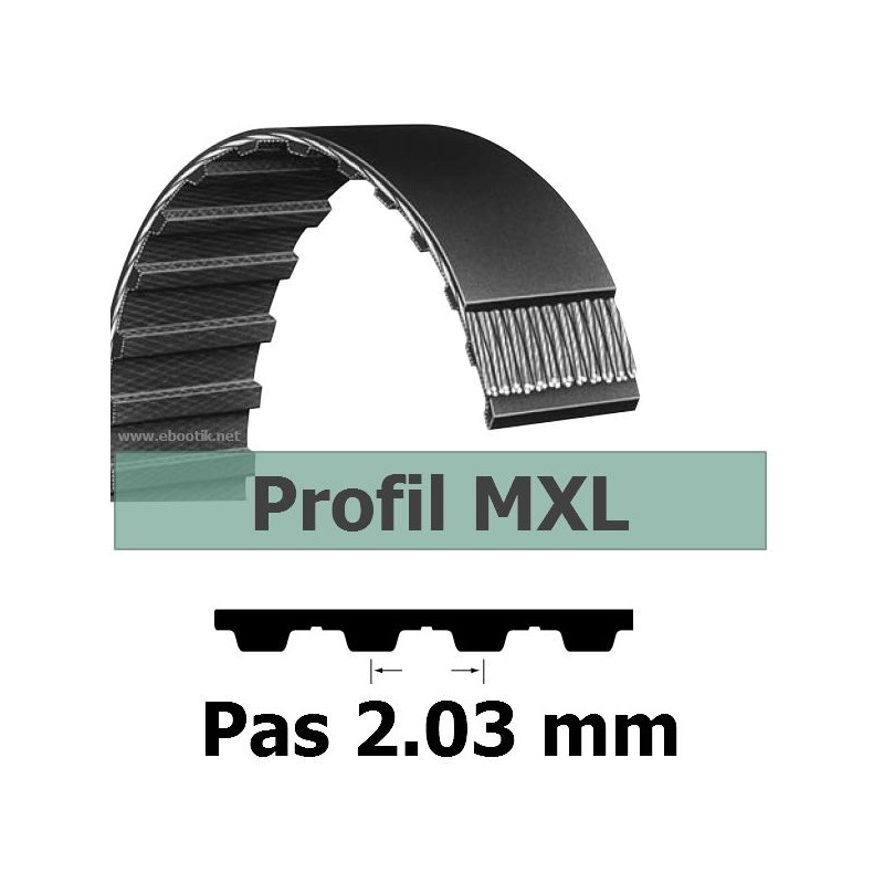 COURROIE DENTEE 52MXL025 PAS 2.032 mm / LARGEUR 6.35 mm COURROIE DENTEE 52MXL025 PAS 2.032 mm / LARGEUR 6.35 mm