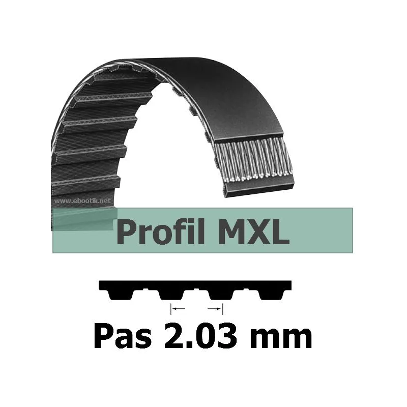 COURROIE DENTEE 69MXL025 PAS 2.032 mm / LARGEUR 6.35 mm COURROIE DENTEE 69MXL025 PAS 2.032 mm / LARGEUR 6.35 mm
