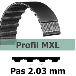 COURROIE DENTEE 101MXL025 PAS 2.032 mm / LARGEUR 6.35 mm